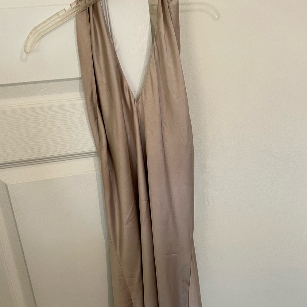 Show me your MuMu dress Jasmine Halter Midi Dress show me the ring luxe satin - Picture 2 of 5